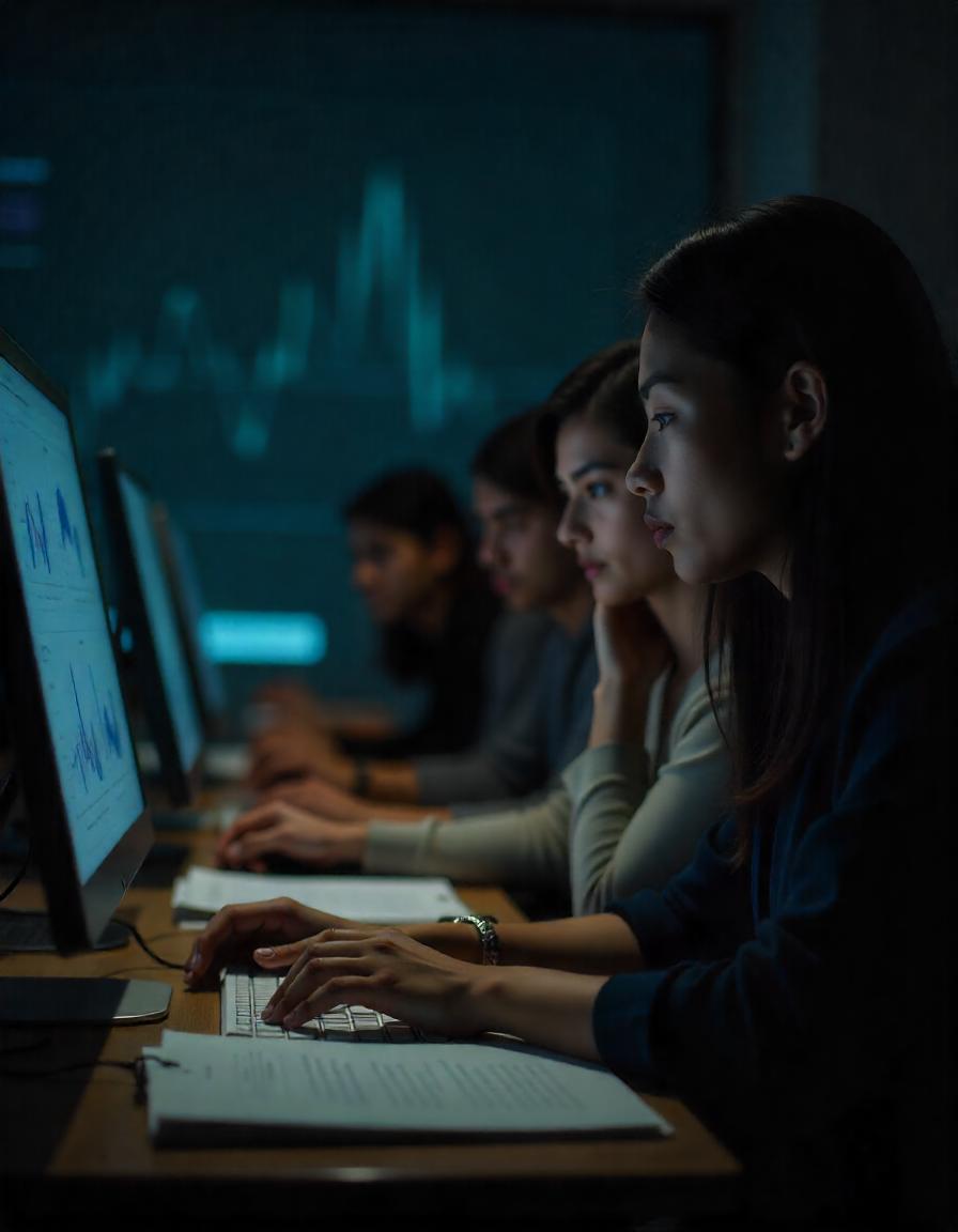 Persone lavorano al computer