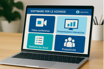 Laptop con softwares per aziende
