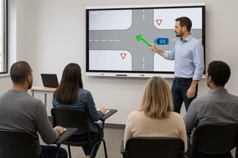 Monitor interattivi per formazione Autoscuole